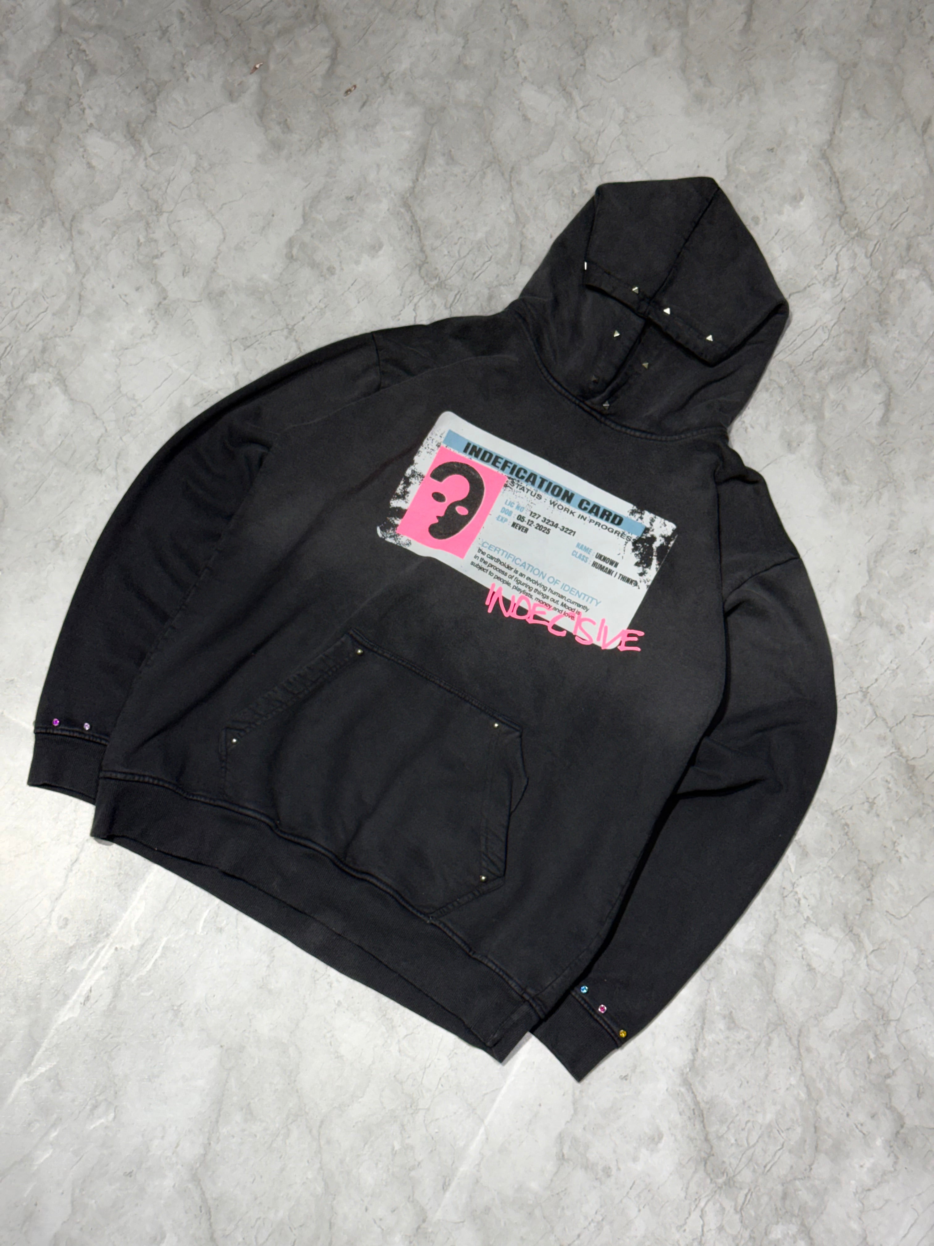 Acidwash oversize hoodie(Identification card)