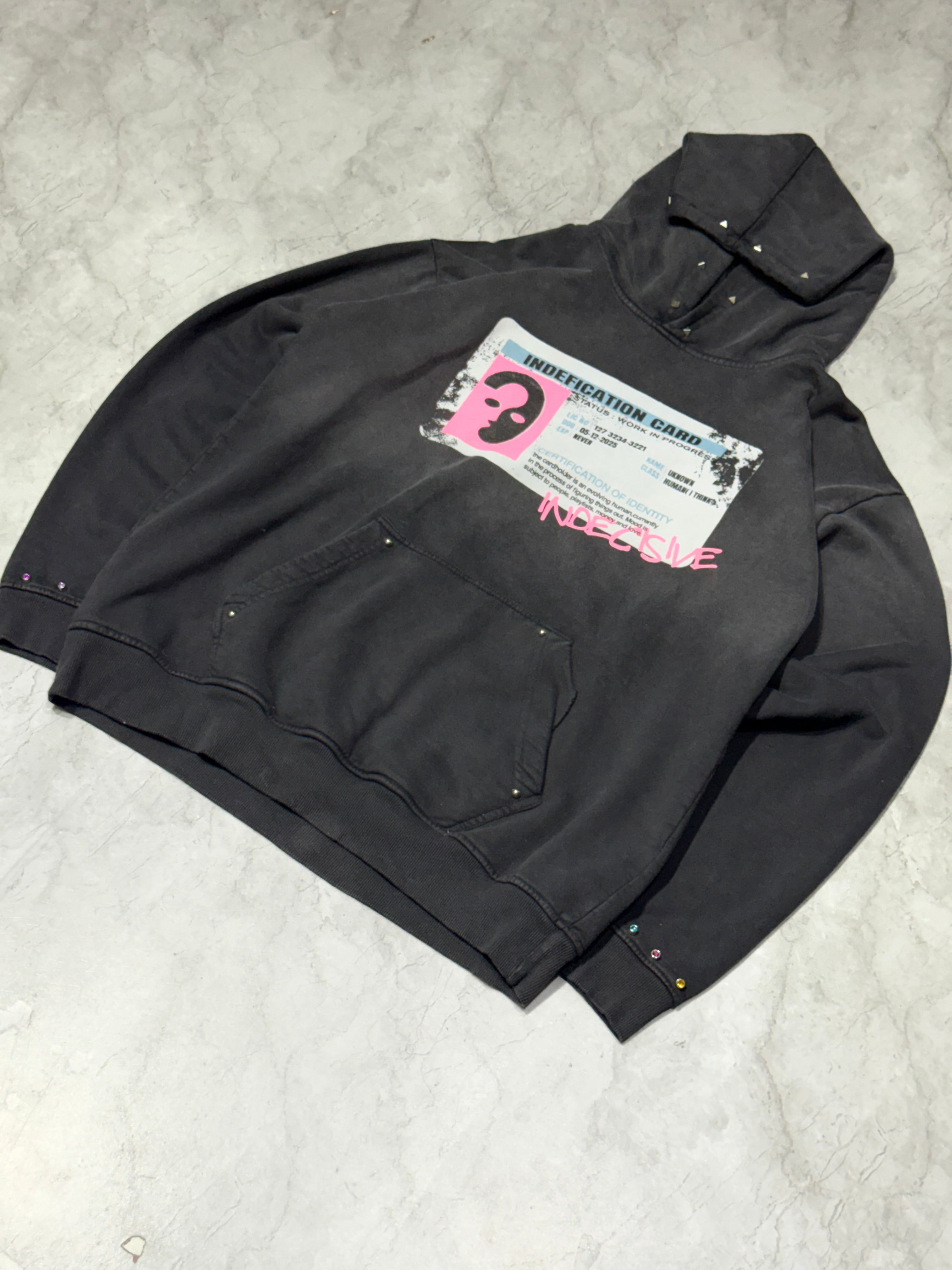 Acidwash oversize hoodie(Identification card)