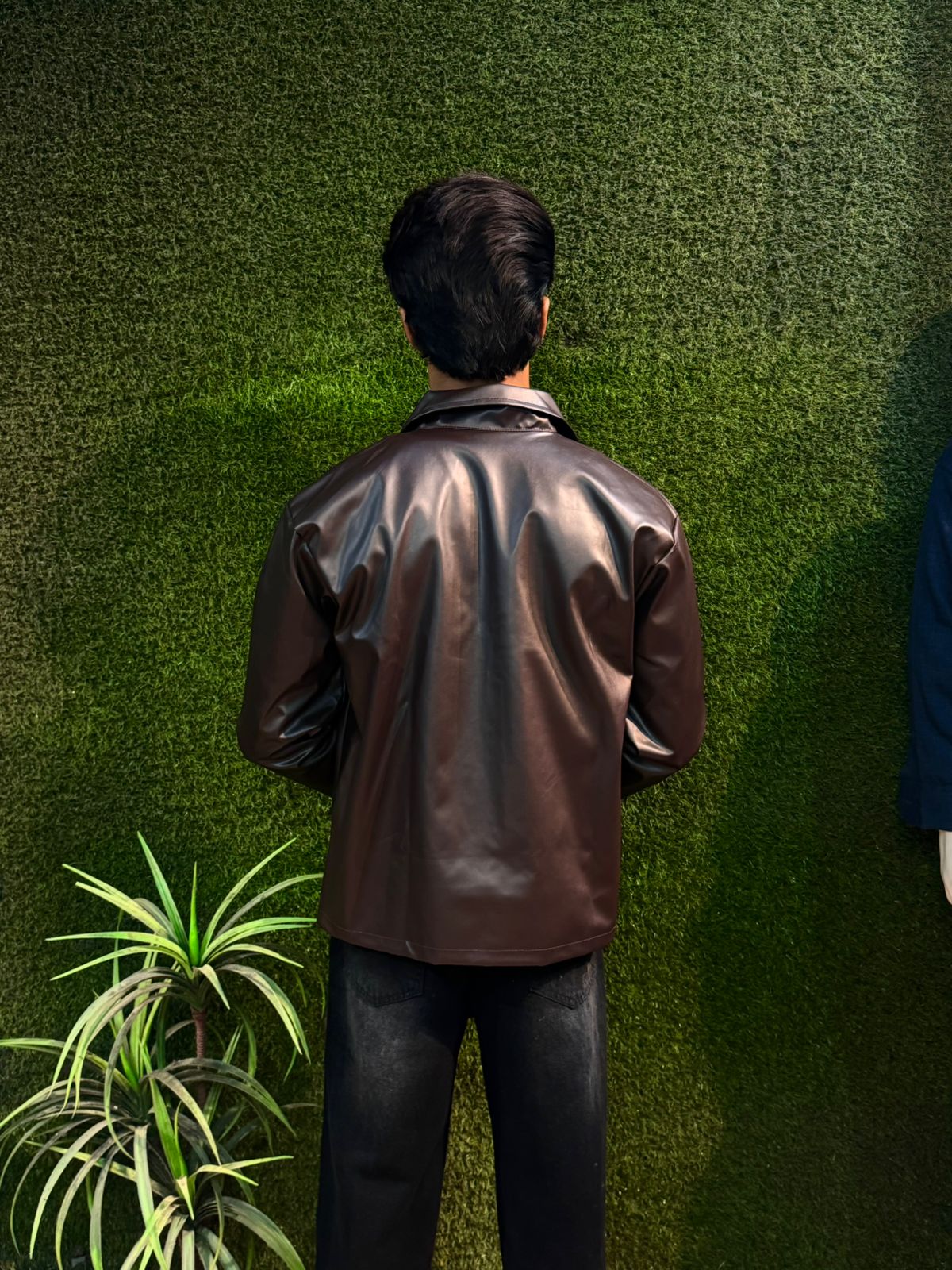 leather jacket brown