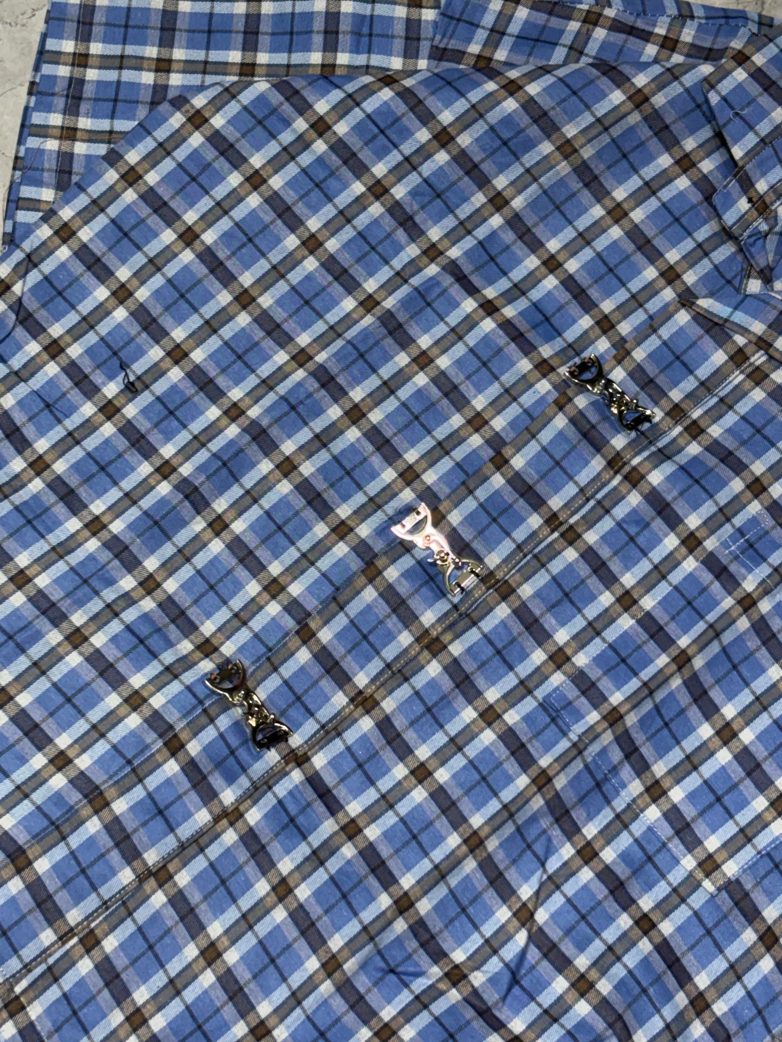Clasp crop blue