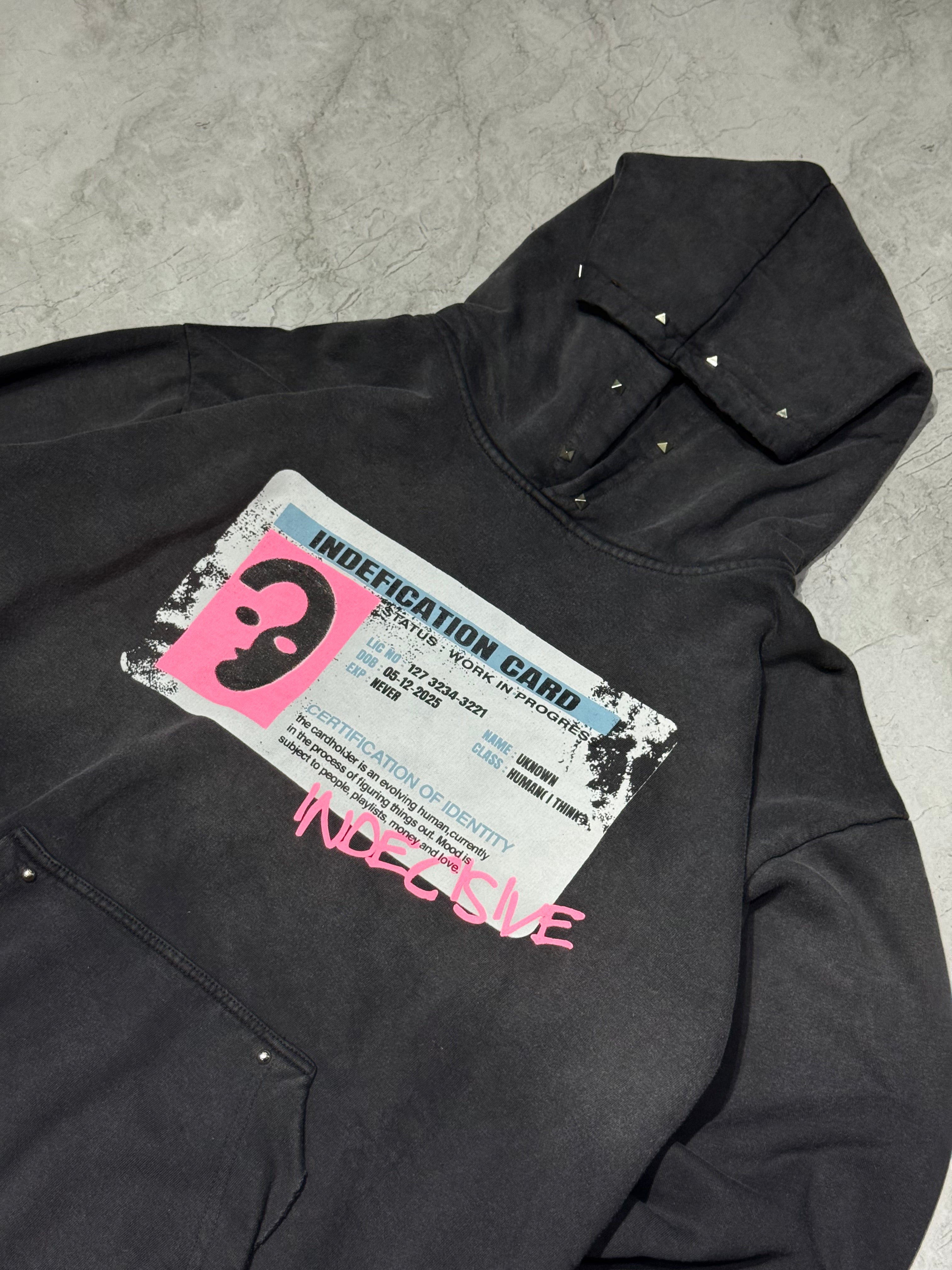 Acidwash oversize hoodie(Identification card)