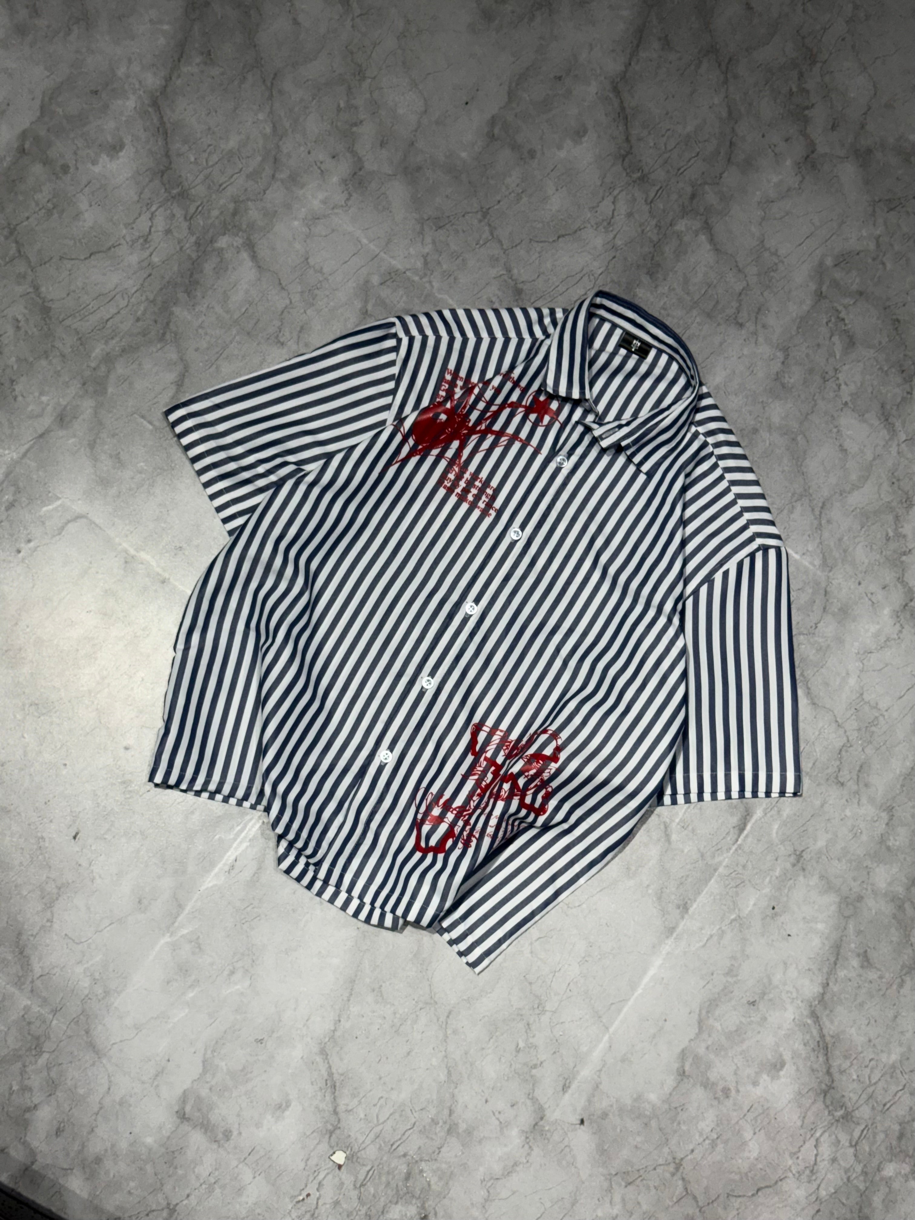 Striped crop shirt