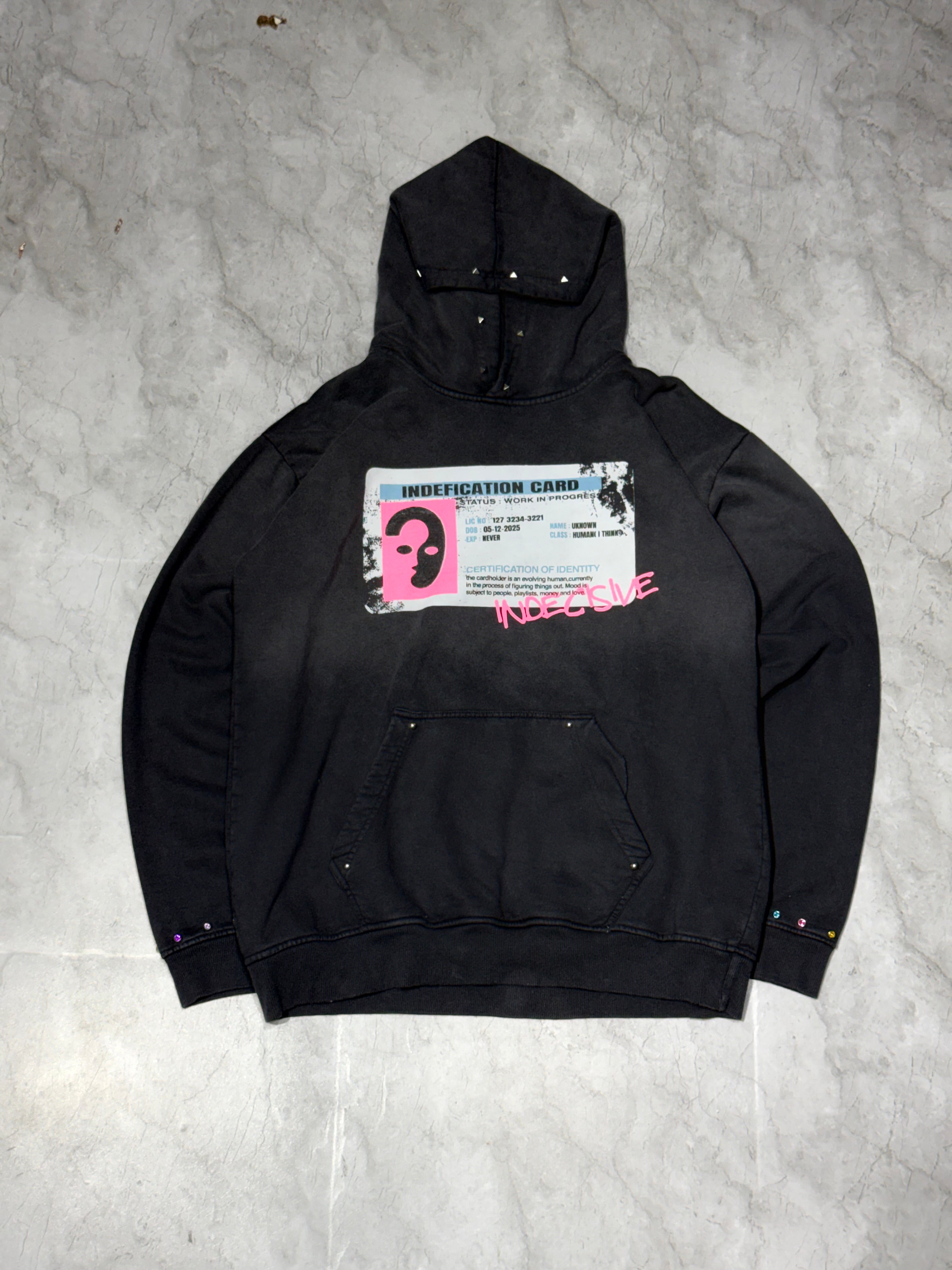Acidwash oversize hoodie(Identification card)