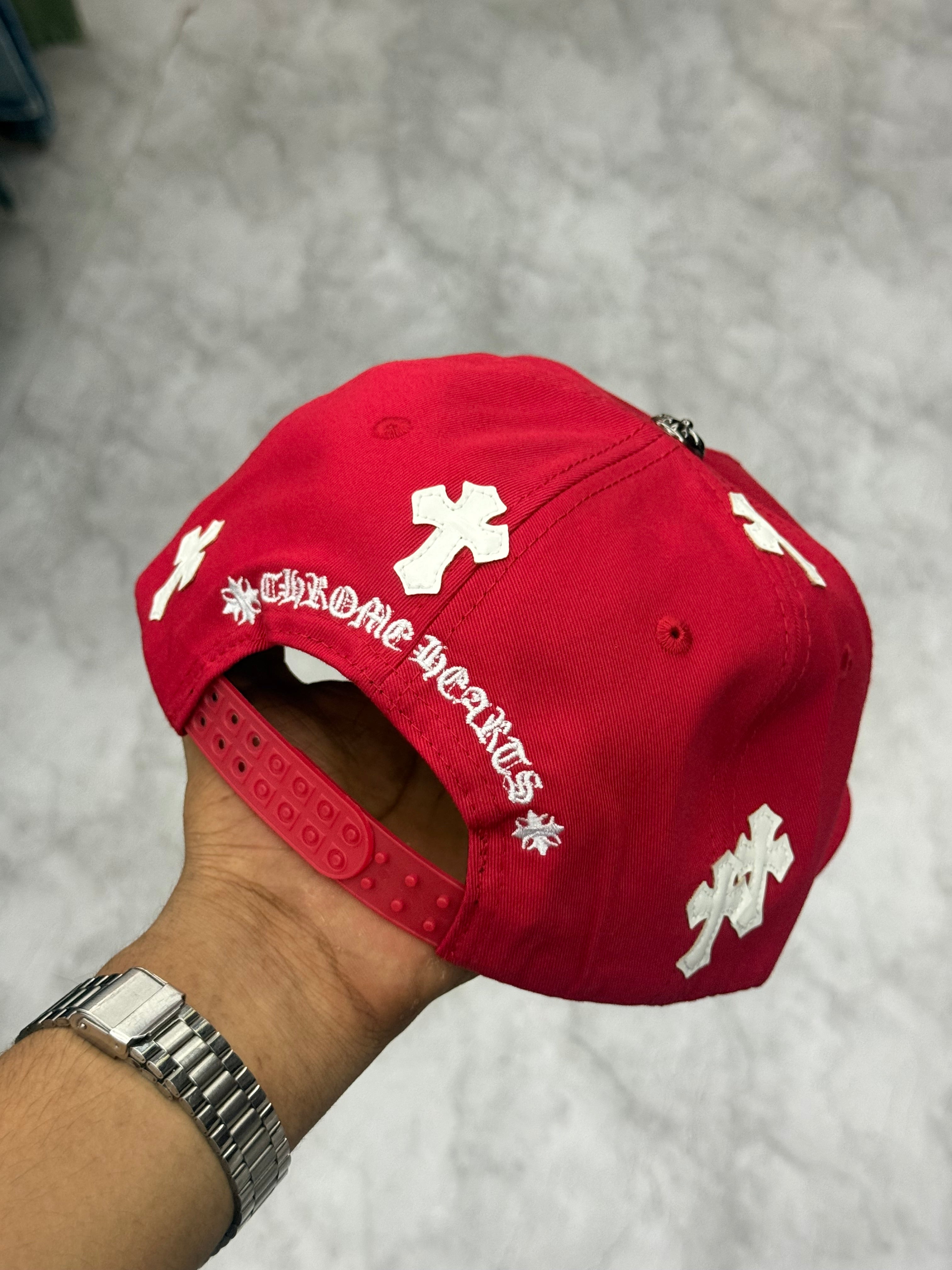 chrome hearts red adjustable